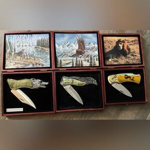 Wildlife-Themed Folding Knife Set